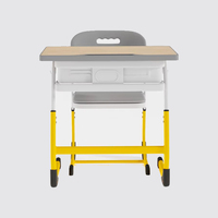 Offre Spéciale : Ensemble Chaise et Table d'École Personnalisable en Métal pour Salles de Classe du Collège