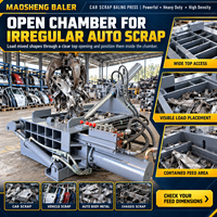 Hydraulische Auto-Schrottballenpresse mit Hochdichte-Quadratballen-Ausgabe für Fahrzeugdemontage und Schrottrecycling-Anlagen