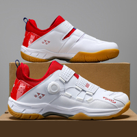 Chaussures de sport unisexes pour terrain intérieur, chaussures de badminton légères et respirantes, baskets de sport à boucle spirale, grandes tailles 35-45
