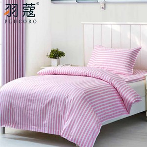 병원 침대 시트 자카드 100% 면 4종 세트 항균 스트라이프 싱글/트윈 플랫 시트 세트 병원 침구 - Product Image 3