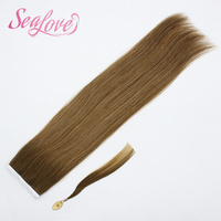 Extensions de cheveux à clipser 100% cheveux humains Remy double épaisseur couleur racine foncée personnalisable lisses qualité professionnelle salon