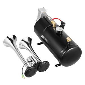 Zware Vrachtwagen Rv Fiets En Auto Luchtcompressor 12V 100psi Dubbele Cilinder Luchtcompressor Band Inflator Auto Luchtpomp