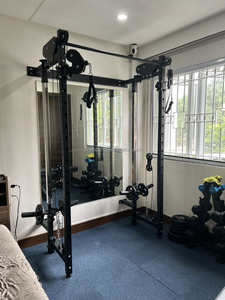 Nueva versión, estante <span class=keywords><strong>plegable</strong></span> para sentadillas montado en la pared, estante <span class=keywords><strong>plegable</strong></span> para cables, equipo <span class=keywords><strong>de</strong></span> Fitness para gimnasio, <span class=keywords><strong>jaula</strong></span> eléctrica para ejercicios, culturismo - Product Image 3