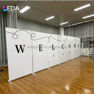 ป้ายต้อนรับงานแต่งงานแบบกำหนดเอง LEDA พร้อมขาตั้งฉากหลังงานแต่งงาน โครงอะลูมิเนียมอัลลอยด์สำหรับงานแต่งงาน งานปาร์ตี้ และการถ่ายภาพ - Product Image 3