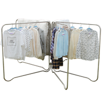 Linge Étendoir à linge Pliable Panier À Linge En Forme De Ventilateur Drap De Lit Cintre Couette Rack De Stockage
