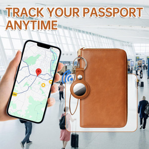 Compact Spacious Travel Passport Holder with External Smart Tracker Slot Waterproof Zippered Organizer for Travel Essentials - Product Image 4