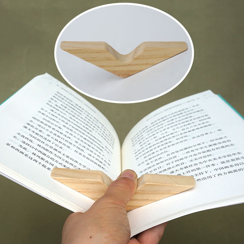 Деревянная книга с большим пальцем, держатель для страниц, деревянная книга-помощник для чтения, подарок для влюбленных