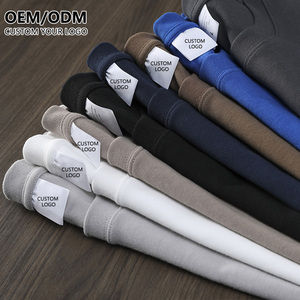 เสื้อยืดโอเวอร์ไซส์สั่งทำขายส่ง เนื้อผ้าหนา คอกลม วินเทจ ผสมอีลาสเทน สีดำล้วน สำหรับผู้ชาย - Product Image 1