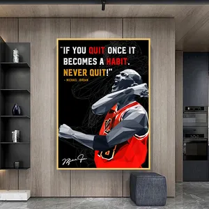 Michael Jordan büyük basketbol yıldızı tuval boyama spor oyuncu sanat posterleri modüler resim ev dekor oturma odası Fan hediye