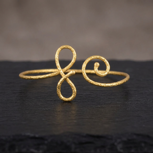 Nuevo Brazalete de Diseño Simple y Auténtico Chapado en Oro para Mujeres y Niñas - Joyería para Aniversario y Compromiso - Product Image 3