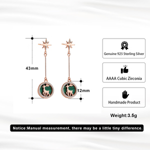 RINNTIN HOE17 Fine vente en gros boucles d'oreilles de Noël doux et belle femme cadeau de vacances <span class=keywords><strong>orignal</strong></span> pendentif boucles d'oreilles - Product Image 4