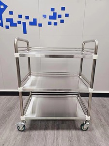 Factory Cheap Medical Stainless Steel <strong>Dressing</strong> Instrument Cart Hospital Clinic Nursing Cart Treatment <strong>Trolley</strong> - Product Image 3