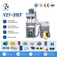 Presse hydraulique automatique à quatre colonnes et trois poutres Y27-315T pour le formage de coques d'évier et d'ustensiles de cuisine en acier inoxydable