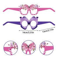 Kit de lunettes papillon en papier pour fêtes transfrontalières d'anniversaire pour enfants et adultes - Accessoires photo amusants et fournitures de décoration