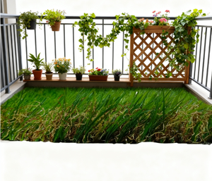 Bán buôn giá thấp nhân tạo tổng hợp cảnh quan màu xanh lá cây <span class=keywords><strong>Turf</strong></span> 4*25m Độ dày 40mm thoát nước dưới cỏ Thảm 4 màu sắc ngoài trời - Product Image 1