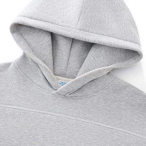 Sweat-shirt à capuche surdimensionné de qualité supérieure, personnalisé, en gros, broderie dégradée, poids lourd, vierge, 400GSM - Product Image 4