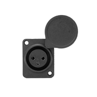 Terminal Pengisian Daya Panel Mount XLR 2/3 Core dengan Kabel Pra-Kabel dan Tutup Anti Debu Tahan Air untuk Sirkuit Pengisian Daya EV Kecepatan Rendah