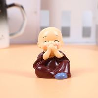 Figurines de moine Kongfu amusantes en résine, décoratives pour tableau de bord de voiture, maison ou table, avec mouvements de tête (ne regarde pas, ne écoute pas, ne parle pas, ne pense pas), jouets et cadeaux