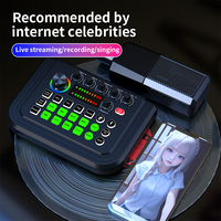 Carte son professionnelle V80 pour diffusion en direct, interface audio OTG pour streaming double avec suppression du bruit 5.0 pour enregistrement sur téléphone/PC