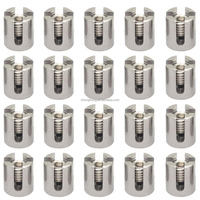 Kits de garde-corps de câble T316 Clips de câble croisés Pince de câble en acier inoxydable Pince de câble métallique en acier pour câble métallique 1/8"