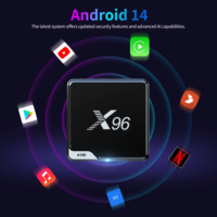 TV BOX Android X96 A100 con Chipset Amlogic S905A de 6nm, WiFi Dual MIMO 2T2R, AI-SR, Android 14, Bluetooth de Gran Alcance y Función de Aprendizaje RCU