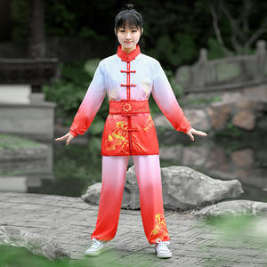 <span class=keywords><strong>Tenues</strong></span> de Kung Fu traditionnelles chinoises pour enfants Uniformes de <span class=keywords><strong>Tai</strong></span> <span class=keywords><strong>Chi</strong></span> adaptés aux compétitions et spectacles d'entraînement scolaire d'arts martiaux - Product Image 5