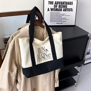 <strong>Wholesale</strong> Large Capacity Thick Reusable Women Daily Shoulder Cloth <strong>Bag</strong> <strong>Custom</strong> Logo Canvas Shopping <strong>Tote</strong> <strong>Bag</strong> with Strong Handle - Product Image 2
