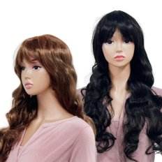 Haute qualité audacieux ferme fête Style cheveux synthétiques longue vague résistant à la chaleur 22-30 pouces noir brun grossier ferme 30 pouces de Long - Product Image 1