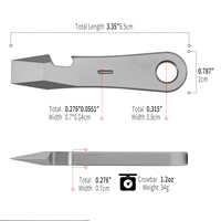 Outil multifonctionnel en alliage de titane EDC avec ouvre-bouteille et coupe-boîte, usiné CNC, portable, équipement de camping en plein air