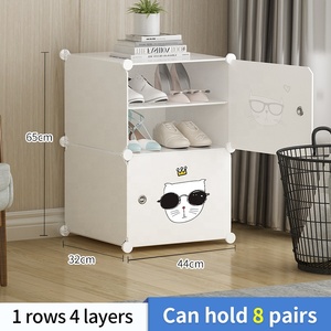 <span class=keywords><strong>Scarpiera</strong></span> Moderna in Plastica Fai-da-Te a 6 Livelli, Nera e Bianca, Economica, Facile da Montare, Grande Capacità, per Casa, Hotel, Magazzino - Product Image 3