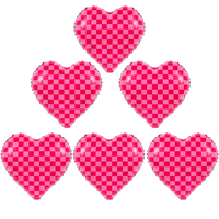 Vente en gros de ballons à carreaux en forme de cœur en forme de cœur élégant pour mariage, anniversaire, décor de fête romantique
