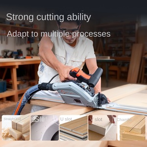 Sega Circolare a Binario Senza Spazzole di Grado Industriale 2000W, Utensile Portatile per <span class=keywords><strong>Taglio</strong></span> del <span class=keywords><strong>Legno</strong></span> con Guida per <span class=keywords><strong>Falegnameria</strong></span> - Product Image 4