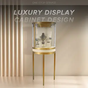 Vetrina di mobili per gioielleria a prezzi accessibili con logo personalizzato di conservazione del profumo occhiali da vista in cristallo con luce a led