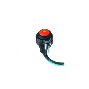 Interruptor de Panel APEM IZ, Botón Rojo, 24V DC, Control Industrial con Cable - Product Image 1