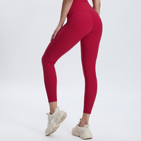 Leggings de sport pour femmes, couleur unie, haute résistance, compression, taille haute, leggings de yoga