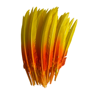<span class=keywords><strong>Rose</strong></span> vif flèche coupe Quill <span class=keywords><strong>plume</strong></span> de dinde pour artisanat bricolage coiffure chapeau Costume Cosplay accessoire carnaval fête mariage Floral déco - Product Image 2