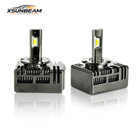 Ampoule de phare de voiture LED 3 couleurs commutables D1S D2S D3S D4S D5S, boîtier moulé sous pression, Plug & Play, 12V, pour mise à niveau HID