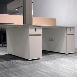 Muebles de oficina <span class=keywords><strong>1</strong></span> 2 juegos Escritorio de oficina moderno de alta calidad Estación de trabajo para el personal - Product Image 3