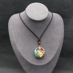 Générateur d'énergie Orgone 7 Chakras pendentif collier <span class=keywords><strong>Orgonite</strong></span> méditation équilibre EMF <span class=keywords><strong>Protection</strong></span> bijoux - Product Image 5