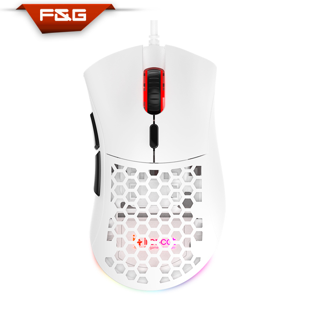 Ultra Light Ergonomics With Holes Wireless and Wired Dual Mode RGB Gaming Mouse