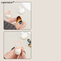 Brosse à poussière pour ongles mini portable en forme d'anneau, à poils doux, pour le nettoyage avant la manucure et le nail art