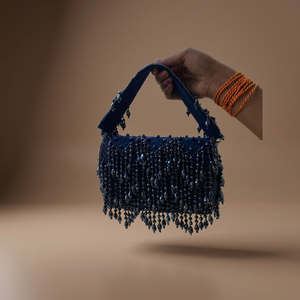 Beaded <b>Pearl</b> Magnetic Closure Envelope Clutch <b>Bag</b> Handmade Evening Party Handbag Soft Customized Colors Beading Decoration - Product Image 2