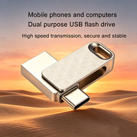 Grosir Pabrik Flashdisk Metal USB 8gb 64gb 128gb 256MB 512MB 1GB ke Tipe-C Hadiah Flashdisk USB Pen Drive Memoria USB Stick