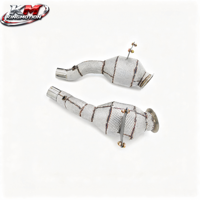 KM SS304 Downpipe catalytique haute performance pour Ferrari 458 Italia Speciale Spider 4.5L V8 – Amélioration des performances d'échappement sportif