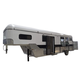 Rimorchio per 2 Cavalli con Area Abitabile, Carico Massimo 2000kg, per Campeggio, Equitazione e Corse Ippiche - Product Image 4