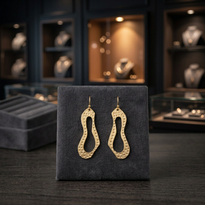 SOUMYA CREATIONS Boucles d'oreilles pendantes contemporaines en laiton, style minimaliste, géométriques, chic, tendance, ethniques, bohèmes, plaquées or, pour soirée - Product Image 3