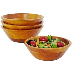 Tazones de Madera para Servir Ensaladas, Tazones de Madera de Acacia para Cocina, Tazones para Servir, Seguros, Ligeros y Resistentes - Product Image 1