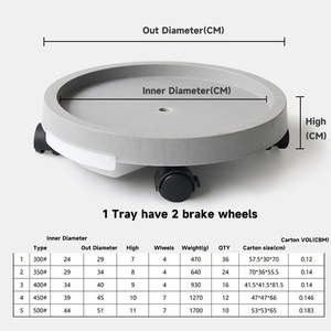 VERTAK-plataforma rodante <span class=keywords><strong>de</strong></span> plástico para macetas <span class=keywords><strong>de</strong></span> jardín, soporte móvil para plantas, con ruedas - Product Image 2