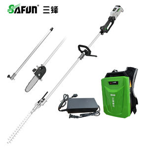 Outil de jardinage multifonction 5 en 1 Débroussailleuse à gazon Scie à chaîne télescopique <span class=keywords><strong>Bras</strong></span> pliant électrique Long Pole Hedge Trimmer - Product Image 2