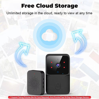 Sonnette Intelligente Wi-Fi HD Tuya App M8 720P avec Récepteur USB, Vision Nocturne, Interphone et Options de Stockage Cloud